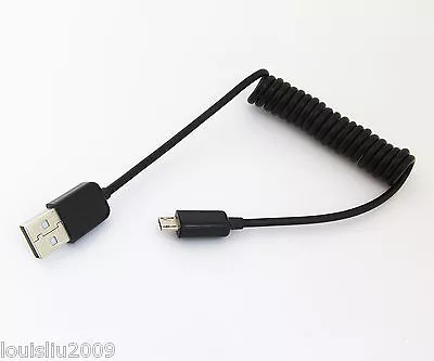 1pc 30cm USB 2.0 A Male To Micro 5P USB Male Extension Spring Retractable Cable • $2.61