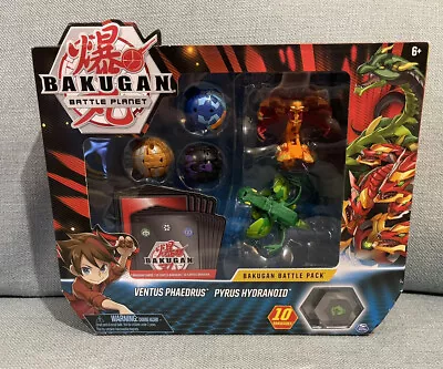New - Bakugan Battle 5 Pack - Ventus Phaedrus & Pyrus Hydranoid 10 Bakucores • $110