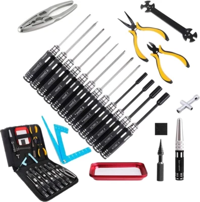 £53.61 • Buy 23 PCS RC Tools Kits Hex Box Screwdriver Set Pliers Hex Sleeve Socket RC Shock