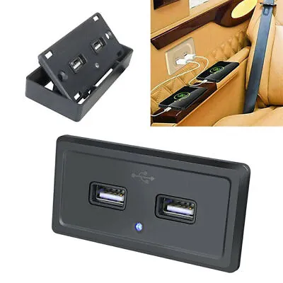 12V/24V USB Outlet Dual USB Outlet Socket Car Charger Flush Mount With LED Light • $14.60