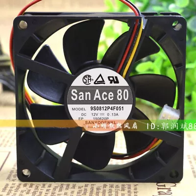 SANYO SAN ACE 8cm 8025 12V 0.13A 9S0812P4F051 Chassis Cooling Industrial Fan • $22