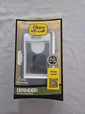 Otterbox Defender Series Case & Belt Clip For Apple IPhone 4 / 4s Gray And White • $15