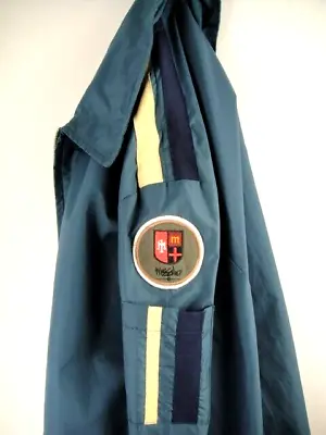 Mossimo Sz. M Blue Logo Stripe Windbreaker Jacket • $34.99