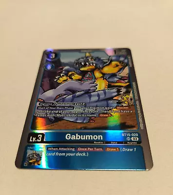 Digimon Gabumon BT15-020 SR Exceed Apocalypse English Near Mint • $7.99