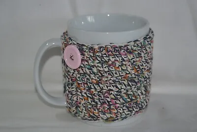 £4.50 • Buy Crochet Mug Cosy Mug Wrap Mug Hug Multicoloured 100% Cotton Hygge OOAK Ver. 35