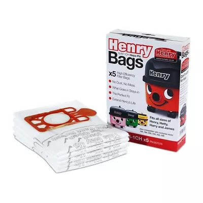 £7.49 • Buy Henry Hoover Bags Hetty Cleaner Hepa Numatic HEPAFLO NVM-1CH 604015 X 5