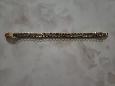  Diamond Women's Tennis Bracelet Solid 14K Yellow Gold Real Authentic 7  13.2gm • $909