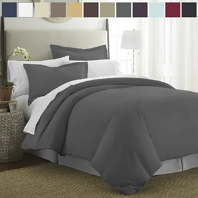 $17.99 • Buy Premium Quality 3 Piece Duvet Cover Set By Kaycie Gray Basics Collection
