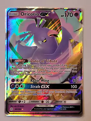 Pokémon TCG Oricorio GX Sun & Moon - Cosmic Eclipse 95/236 Holo Ultra Rare - NM • $1.91