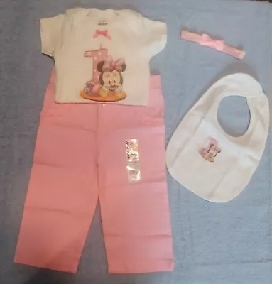 Minnie Mouse (12M) Baby Girl Onesies Pants Set • $15.99