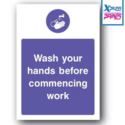 £4.99 • Buy Wash Your Hands Hygiene Safety Workplace Office Laminated Poster Print A3 A4