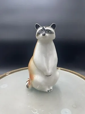 Vintage Lomonosov Porcelain Raccoon Standing Figurine 5.5” VG USSR Soviet • $21.99