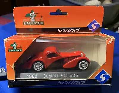 SOLIDO Die Cast 1/43  1939 Bugatti Atalanta # 4988  New Old Stock Made In France • $9.99