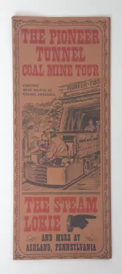 Pioneer Tunnel Coal Mine Tour Brochure Ashland Pennsylvania Steam Lokie  1966 • $17