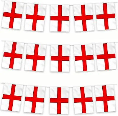£3.99 • Buy 33ft/10m St Georges England Bunting Polyester Banner 25 Flags For Street Party
