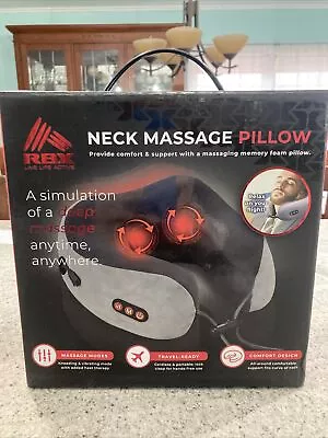 RBX Neck Massage Pillow Memory Foam Massage ModesTravel ReadyComfort Design • $15