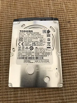 TOSHIBA 500GB MQ01ACF050 2.5  Slim Hard Drive 7mm  SATA III 7200 RPM • £7.30