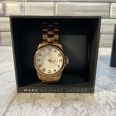 Marc By Marc Jacobs Dreamy Logo Bubble Watch Rose Gold Used • $35