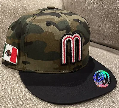 Mexico Camouflage SnapBack Hat Gorra Cap World Baseball Classic Flag Side New • $18.95