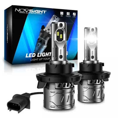 Novsight Led Headlight Bulbs 9008 H13 Super Bright 6500k 13000lm Hi/low Beam Us • $18.59