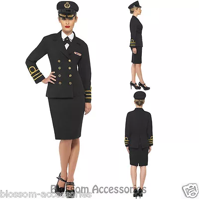 CL450 Navy Officer Pilot Sailor Flight Captain Women Uniform Fancy Dress Costume • $64.35