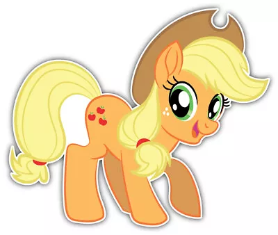 My Little Pony Applejack Cartoon Sticker Bumper Decal - ''SIZES'' • £3.56