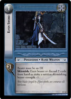 LOTR: Elven Sword [Ungraded] The Two Towers Lord Of The Rings TCG Decipher • $0.99