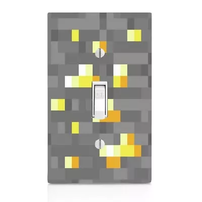 Gold Ore Minecraft Light Switch Cover Home Décor Night Light Cabinet Knob • $7