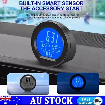 For Dashboard Solar Powered Car Clock Digital Display Temperature Time Display • $17.99