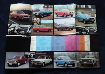 MAZDA BROCHURE 1000 1300 818 929 RX3 RX4 B1600  & DEALERS LIST 1974 Earls Court • $22.39