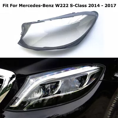 Left Fit Mercedes-Benz W222 S-Class 2014-2017 Auto Shade Headlight Lens Shell US • $80.99