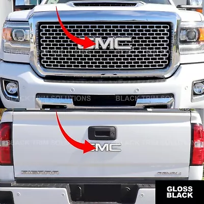 For 2014-2018 Gmc Sierra 1500 White Overlay DECAL X2 For Emblem 2015 2016 2017 • $18.99