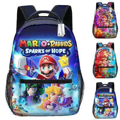 £16.02 • Buy Kids Backpack Super Mario School Bag Student Shoulder Travel Rucksack Boys Girls