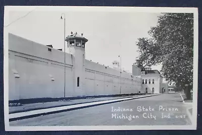 RP Michigan City Indiana State Prison Postcard & 1957 Cancel • $5.50