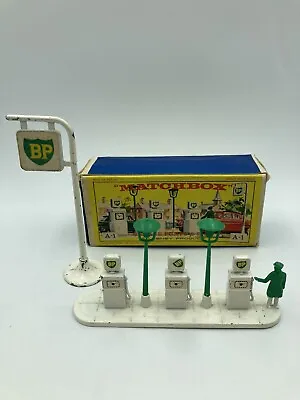 Matchbox Lesney BP GARAGE PUMPS AND SIGN A-1 BOXED • £70