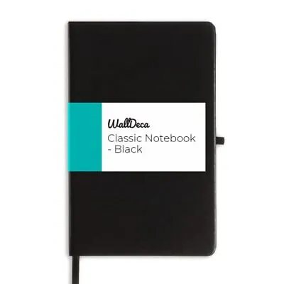 Lined Journal Notebook 80 Gsm Thick Paper Hardcover Black • $7.99