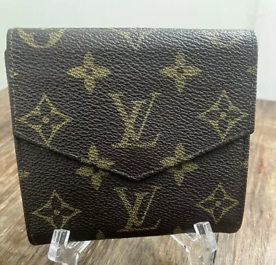 Authentic Louis Vuitton Vintage Compact Wallet In Monogram Canvas  • $150