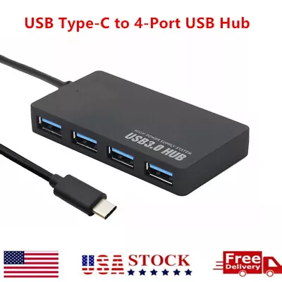 USB-C Type C To USB 4 Port Hub Splitter 5Gbps 3.0 For Phone Mac MacBook Pro IPad • $6.64