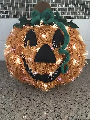 Vintage Halloween Fiber Optic Pumpkin Jack O Lantern • $11