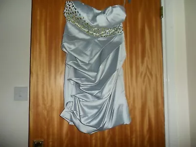 £14.95 • Buy Ladies Silver Grey Party Dress Approx Size 8  - Eva & Lola - Never Worn