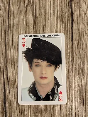 Dandy Bubble Gum  Rock 'n' Bubble  Playing Card 1986 Boy George 3 Of Hearts  • £1.99