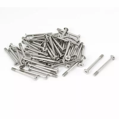 M4 X 40mm Flat Head Phillips Computer PC Case Fan Screw Silver Tone 50pcs • £9.80