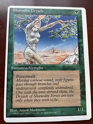 Magic The Gathering MTG Shanodin Dryads (271) Fourth Edition Miscut Error E126* • $19.99