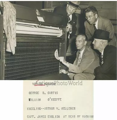 Men By Voting Machine Vintage 1955 Photo • $28