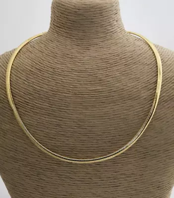 Milor Italy Gold Vermeil Over Sterling Silver Omega Chain Necklace + Extension • $59.90