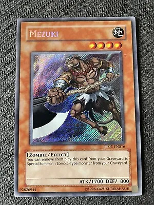 Mezuki PP02-EN016 Secret Rare Yugioh Card MISPRINT!!!! LP • $23.92