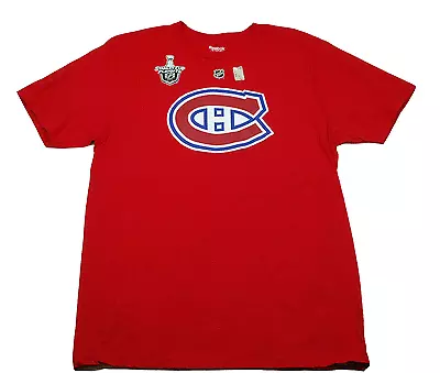 Montreal Canadiens Reebok Stanley Cup Playoff NHL Hockey T-Shirt  Habs  L-XL  • $19.99