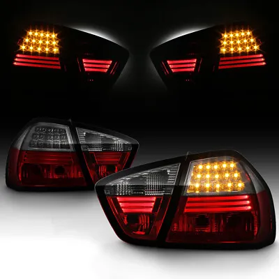 BMW 06-08 4DR E90 3-Series LED |RED + SMOKE| Tail Light Signal Brake Pair LH RH • $172.95