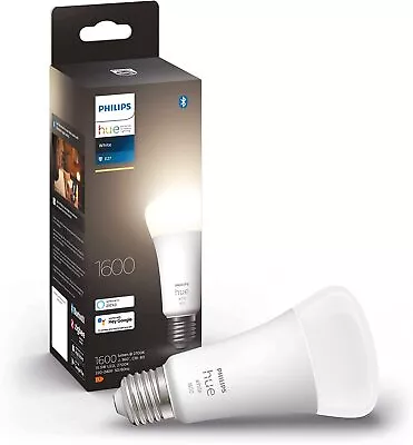 Philips Hue White - Led Light Bulb - Shape: A67 - E27 - 15.5 W (Equ... NEW • $37.70