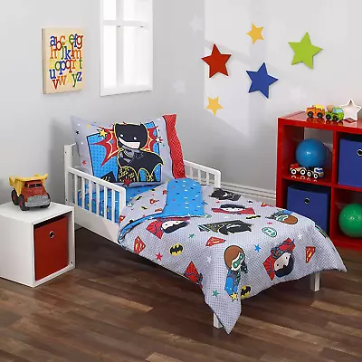 Warner Brothers Justice League 4 Piece Toddler Bedding Set • $39.99